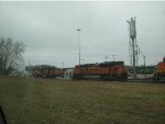 BNSF 9238 behind with BN 2968 + 2961